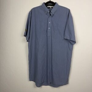 Waffle House Short Sleeve Polo Blue/White Uniform Shirt Size M